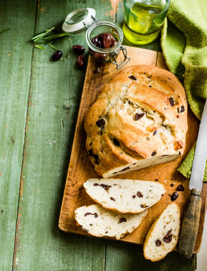 Olive Halloumi And Rosemary Bread Sainsbury S Magazine