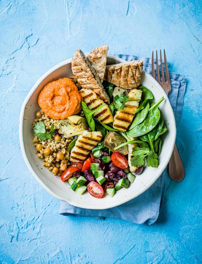 Recipe: Greek mezze bowl