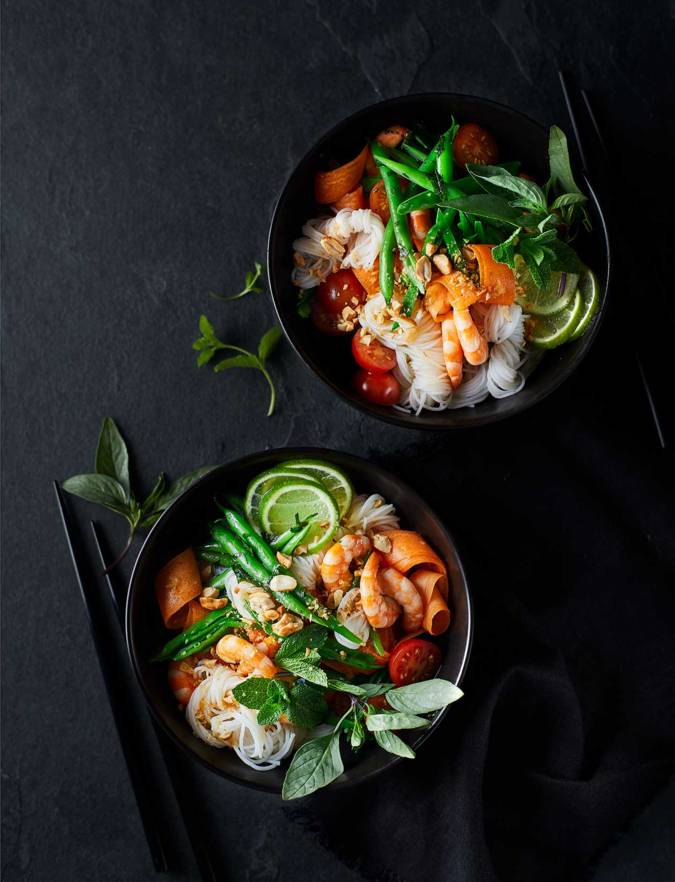 Recipe: Thai-style prawn and peanut noodle salad