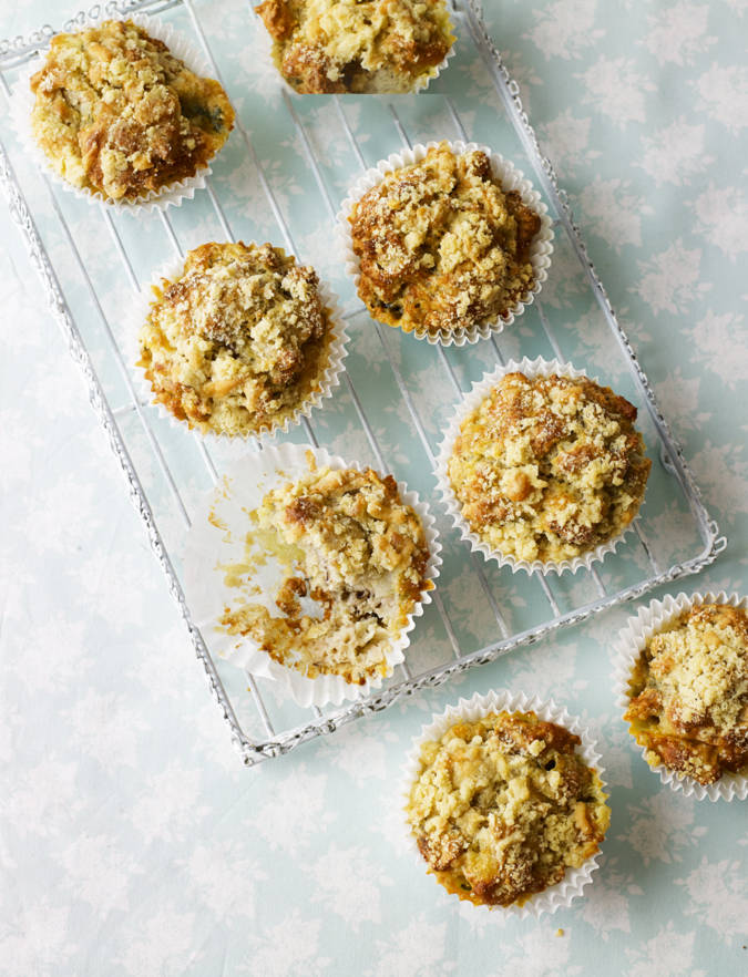 Recipe: Pear, blue cheese and walnut muffins