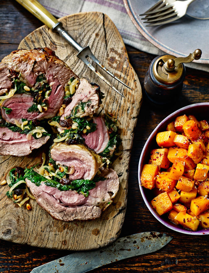 Recipe: Roast shoulder of lamb with spinach stuffing