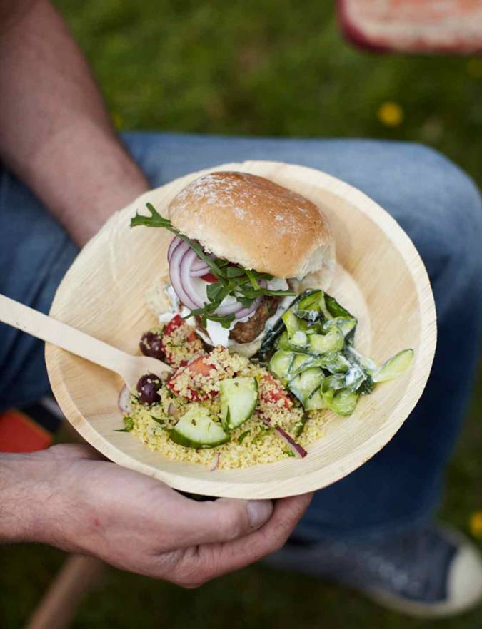 Recipe: Lamb burgers with spring onions and feta