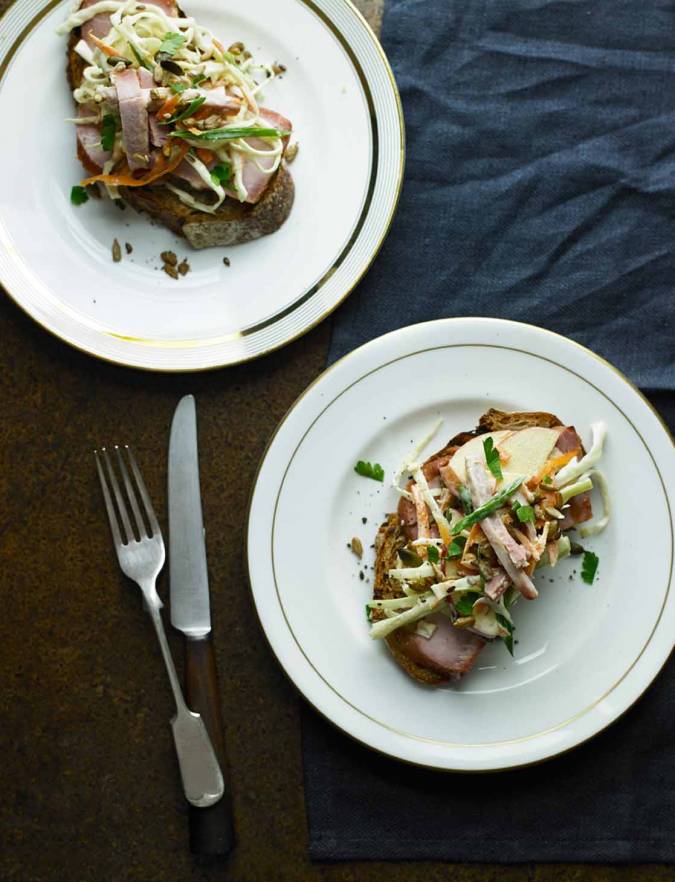 Recipe: Ham and apple crunchy coleslaw with seeds