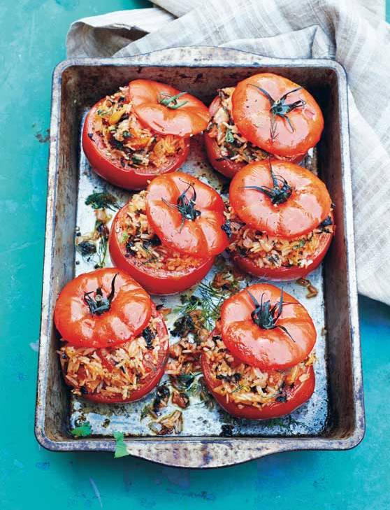 Recipe: Greek rice-stuffed tomatoes