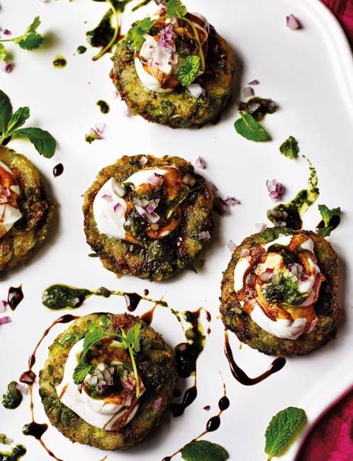 Recipe: Mini crispy pea and potato cakes