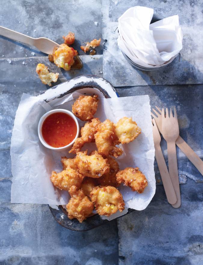 Recipe: Crab and sweetcorn fritters