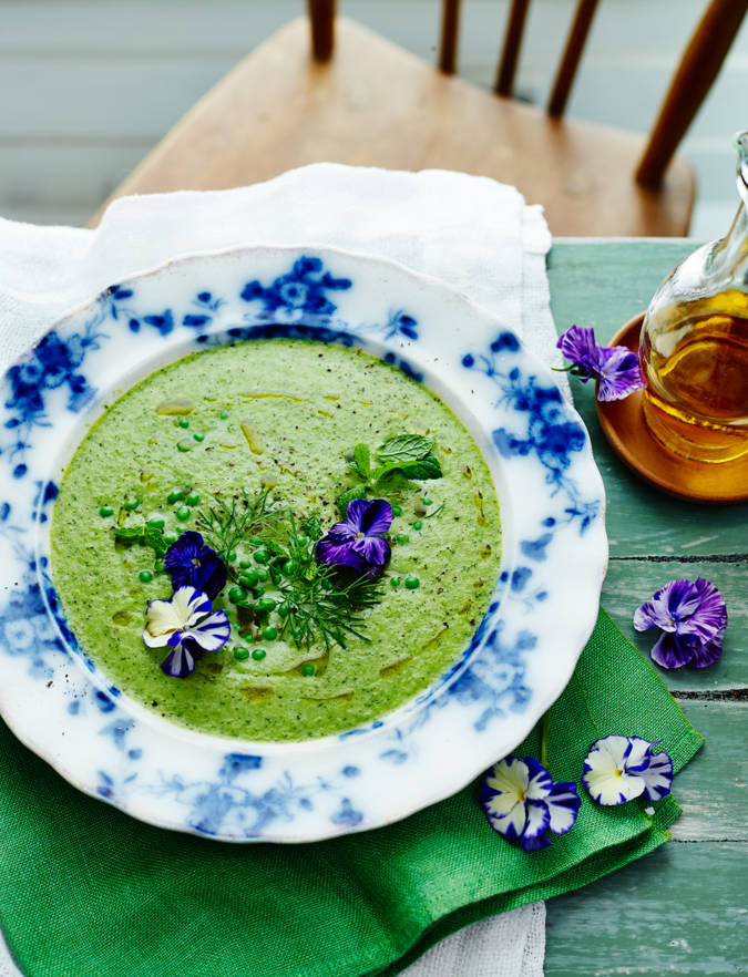 Recipe: Chilled herb, pea and cucumber soup