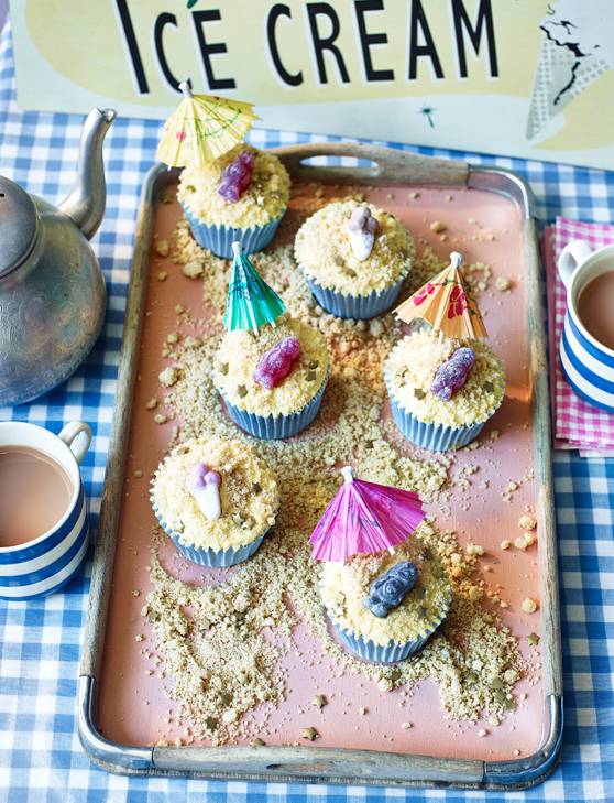 Recipe: Salted caramel Jelly Baby cupcakes