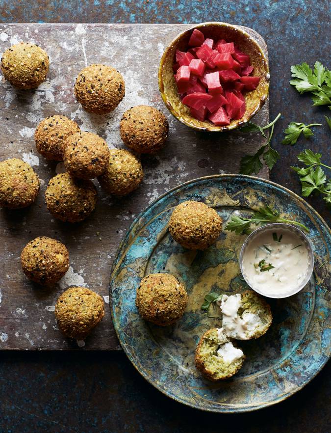 Recipe: Feta and nigella seed falafel