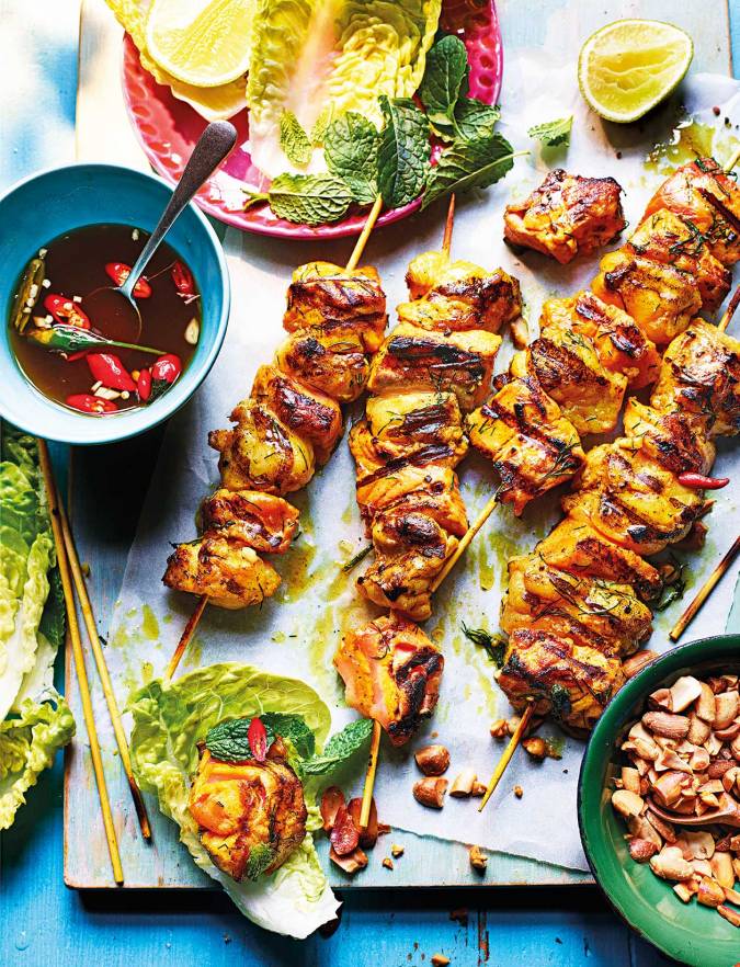 Vietnameseinspired fish skewers recipe Sainsbury's Magazine