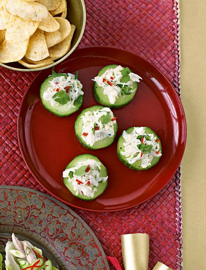 Recipe: Crab cucumber rounds