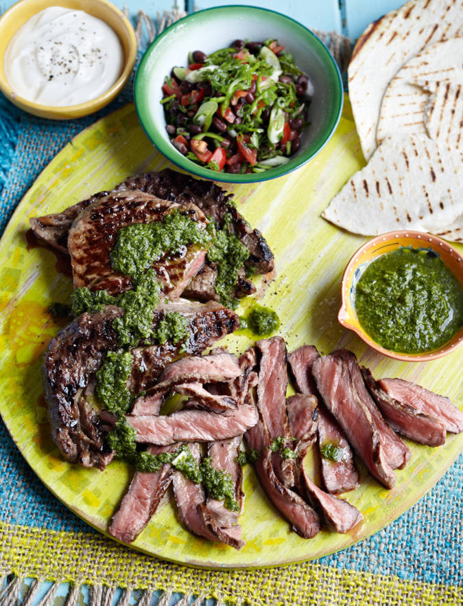 Recipe: Ribeye steaks with chimichurri sauce