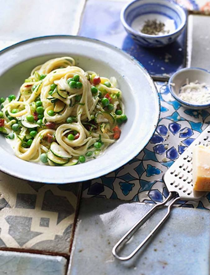 Recipe: Courgette and pancetta carbonara