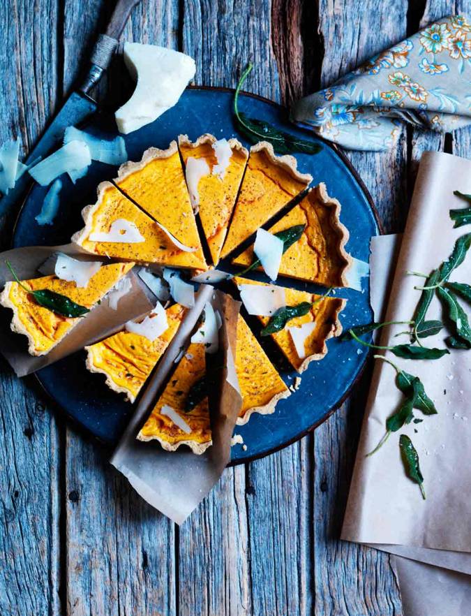 Recipe: Pumpkin, pecorino and sage tart