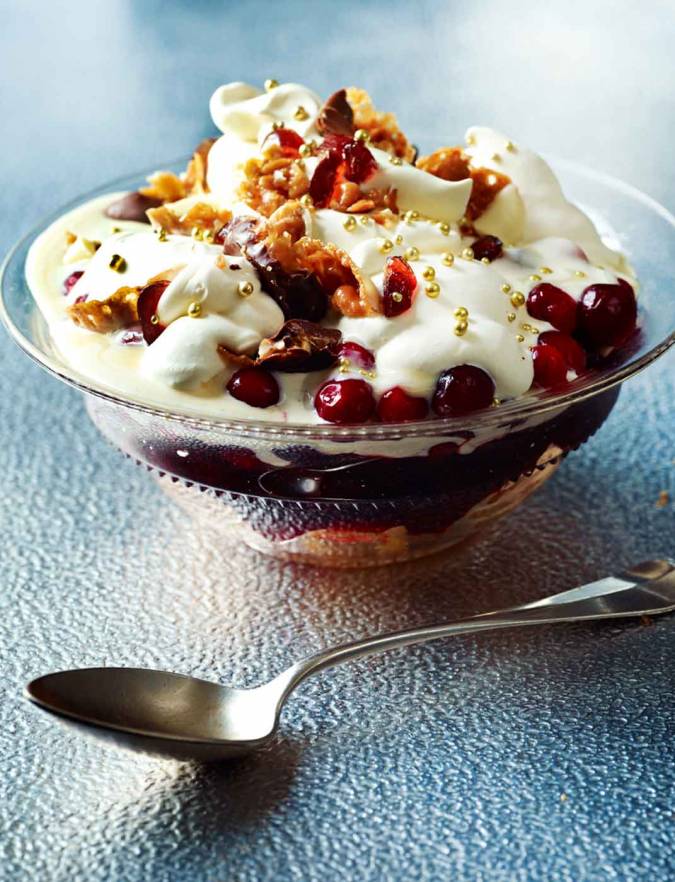 Recipe: Cheat’s Christmas cranberry trifle