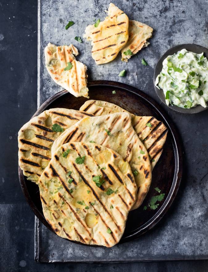 Recipe: Barbecued Masala potato-filled flatbreads