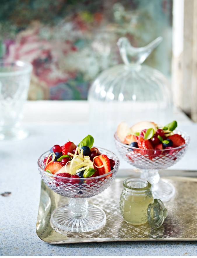 Recipe: Basil and lemon summer berry salad