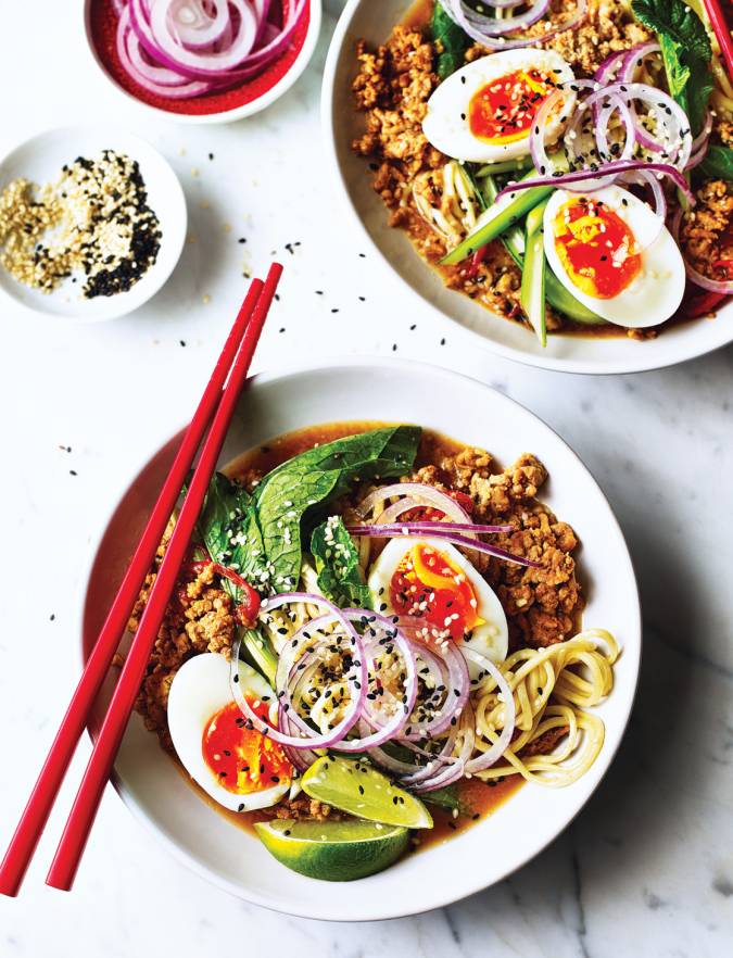 Recipe: Spicy sesame pork noodle soup