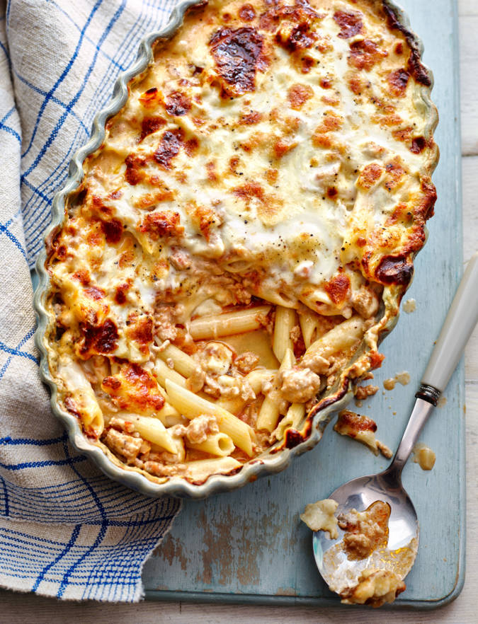 Recipe: Pork, fennel and mozzarella pasta gratin
