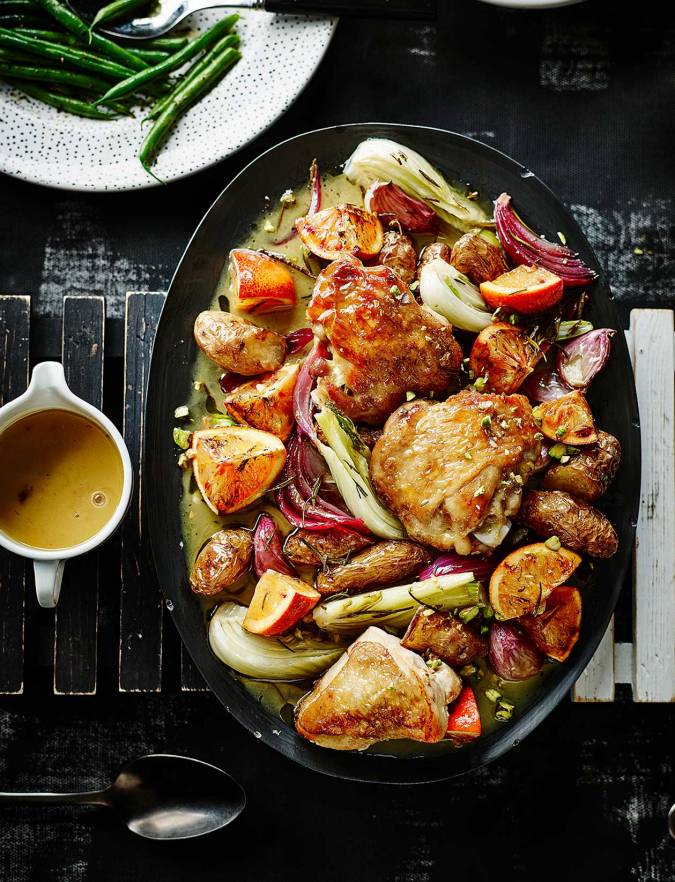 Recipe: Sicilian roast chicken with fennel and blood oranges