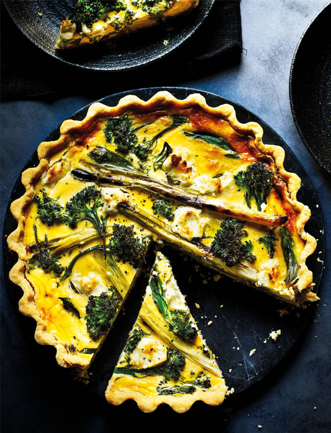 Recipe: Tenderstem and goats’ cheese quiche