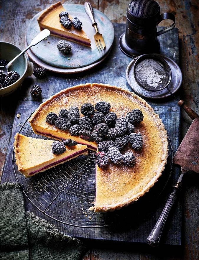Recipe: Blackberry and bay custard tart