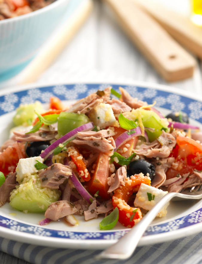 Recipe: John West tuna and basil Greek-style salad