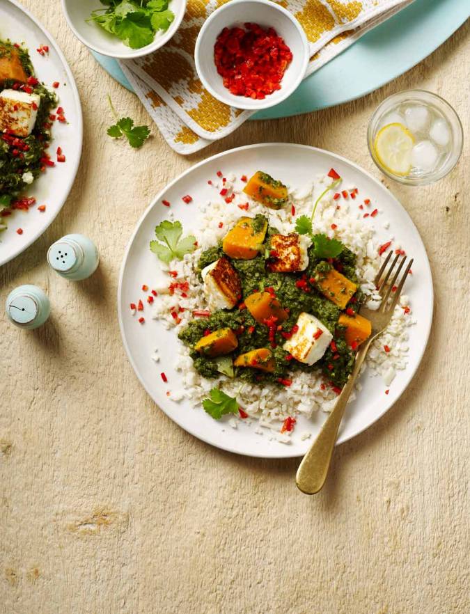 Recipe: Saag paneer with cauliflower rice