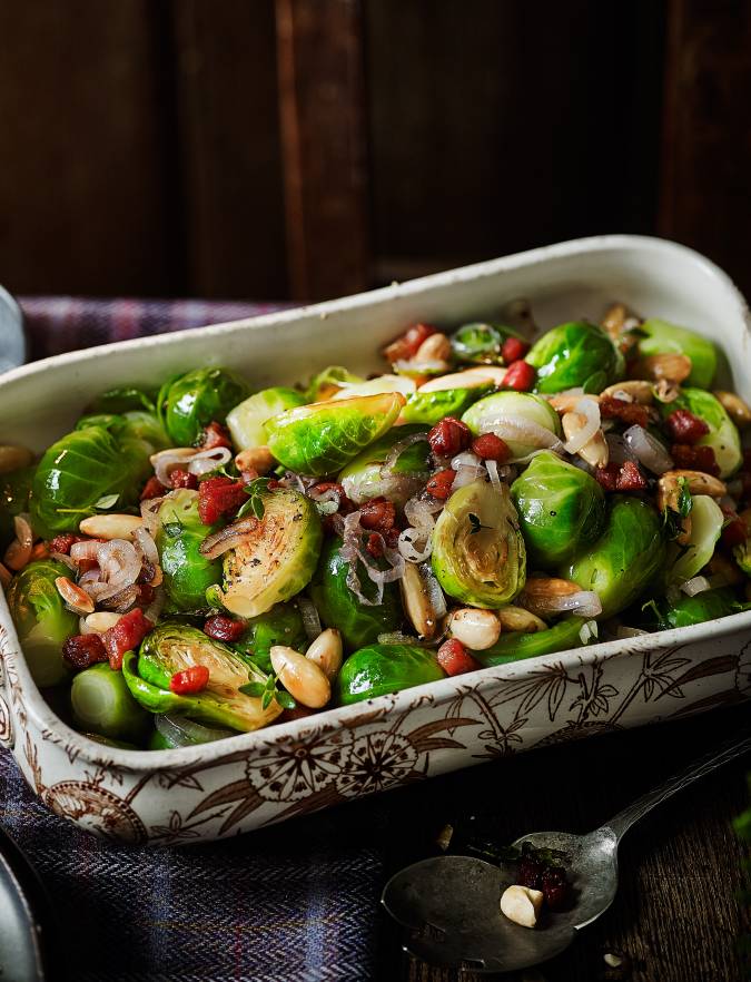 Recipe: Sprouts with almonds and pancetta
