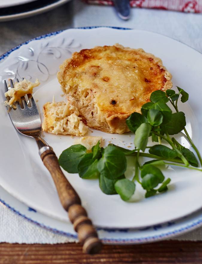 Recipe: Deep-filled crab, saffron and Parmesan tartlets