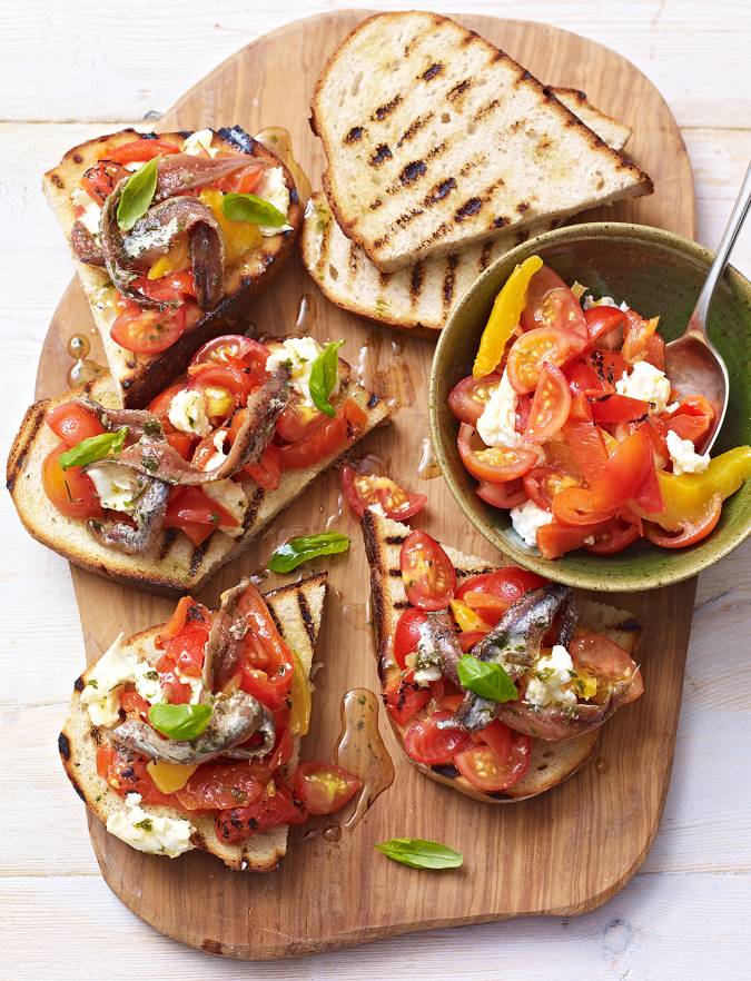 Recipe: Anchovy and tomato bruschetta