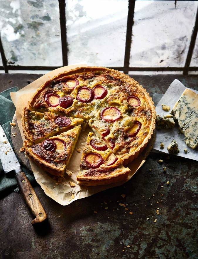 Recipe: Plum and Stilton tart