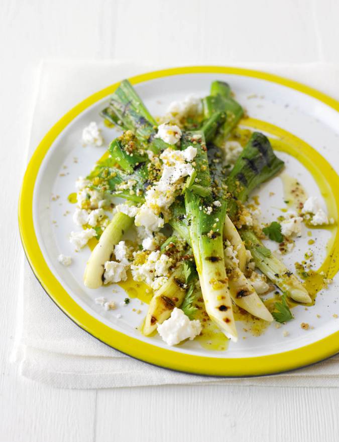 Recipe: Leeks vinaigrette, goats’ cheese and crispy crumbs