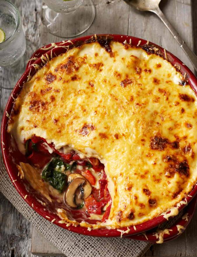 Speedy vegetable tortilla ‘lasagne’ | Sainsbury&amp;#39;s Magazine