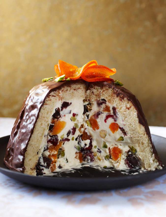 Cheat’s Christmas ice-cream bombe | Sainsbury's Magazine