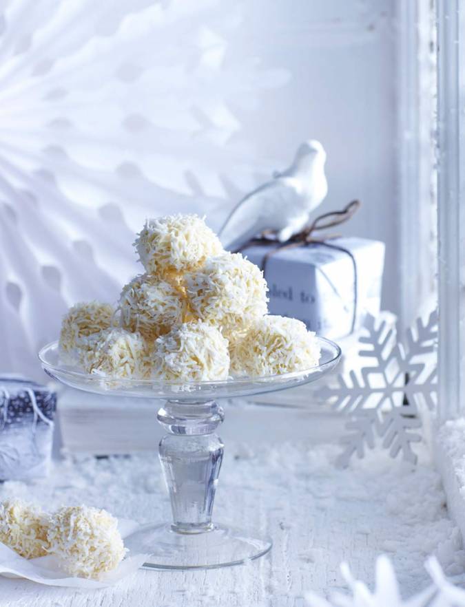 Recipe: White chocolate and coconut truffles