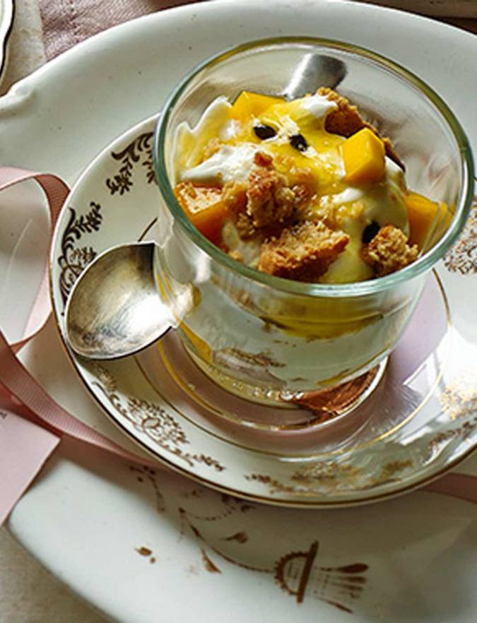 Recipe: Passion fruit pots with cookie crumbs