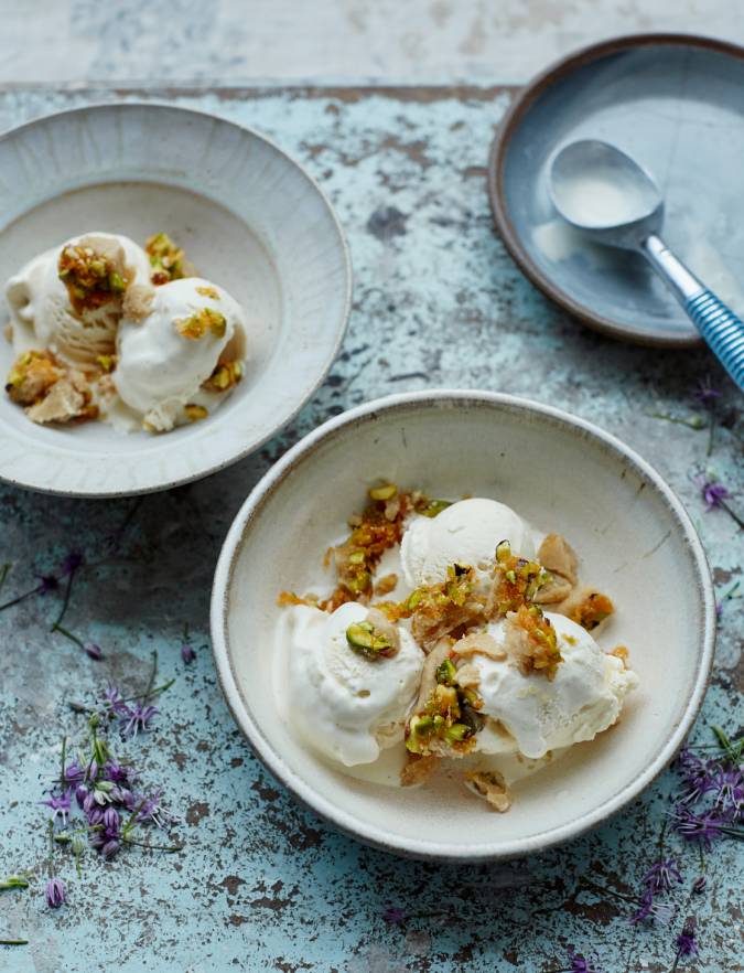 Recipe: Ice cream with carrot and pistachio halva