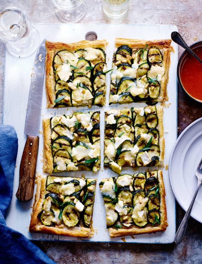 Recipe: Courgette, mustard and goats’ cheese galette