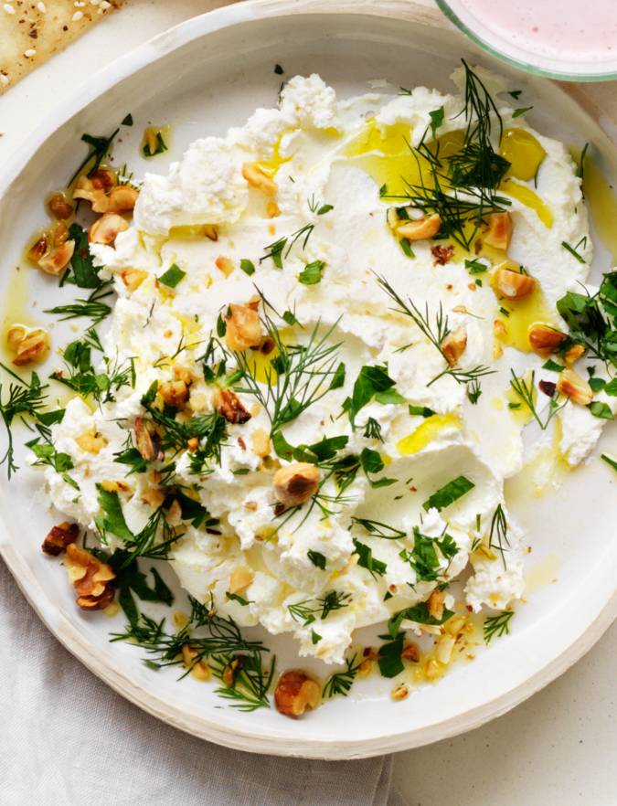 Recipe: Labneh with herbs and toasted nuts