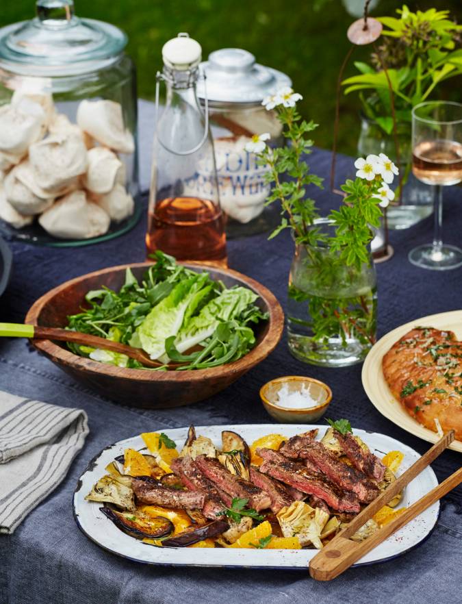 Recipe: Spiced steak with aubergine and orange