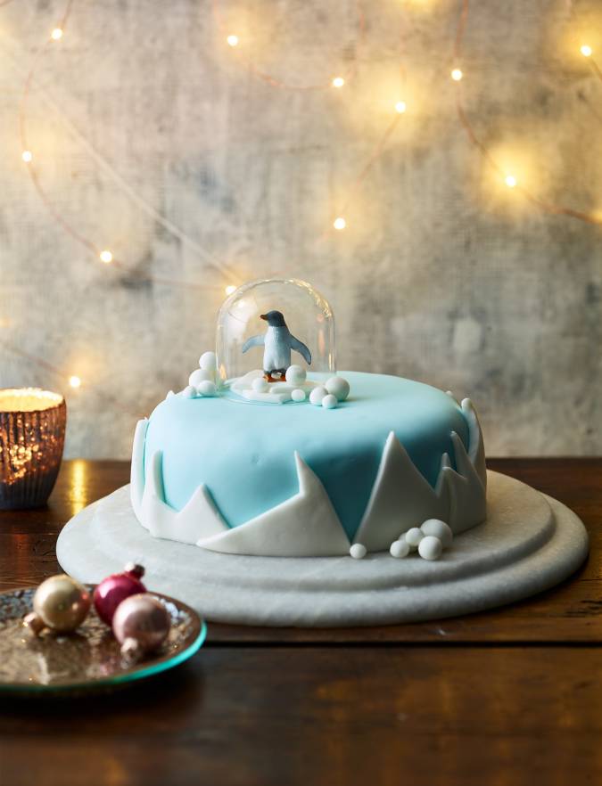 Recipe: Icy snow globe cake