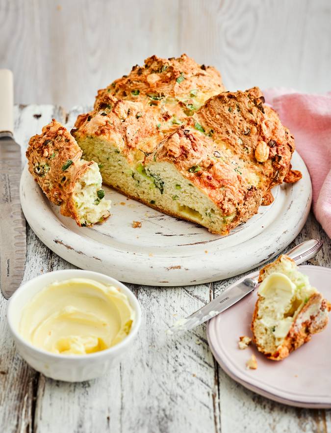 Recipe: Spring onion and cheese soda bread