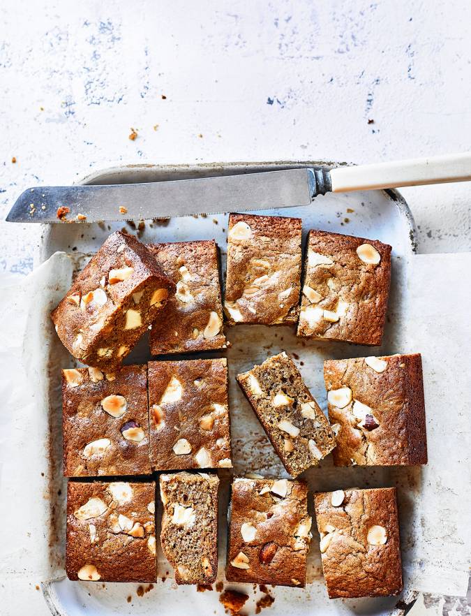 Recipe: Mocha and Brazil nut blondies