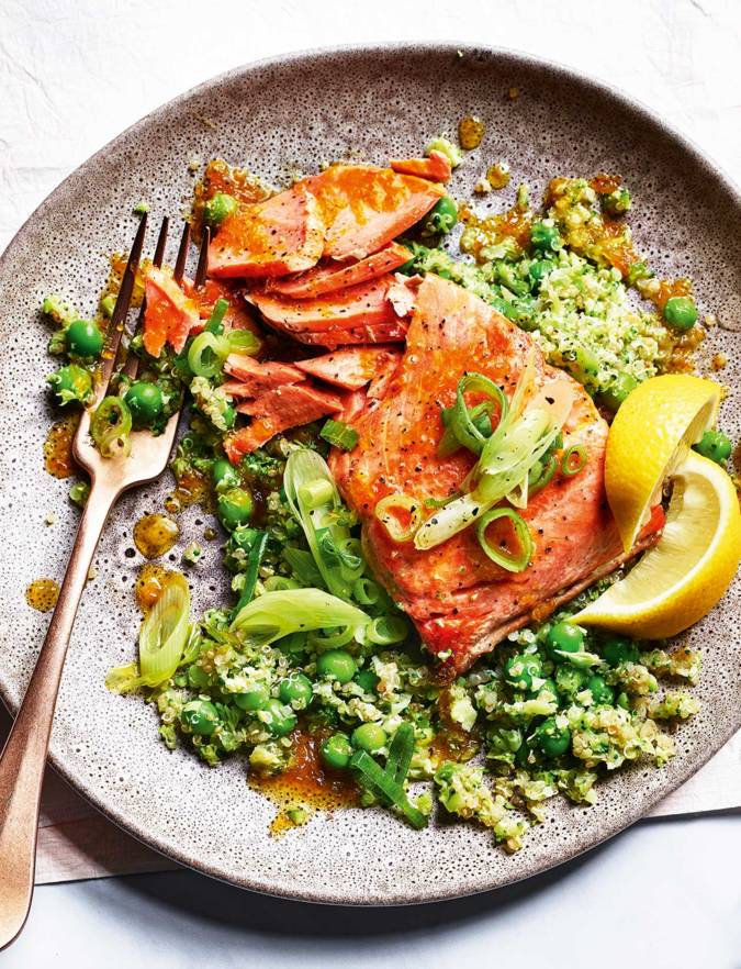 Recipe: Citrus salmon with green quinoa