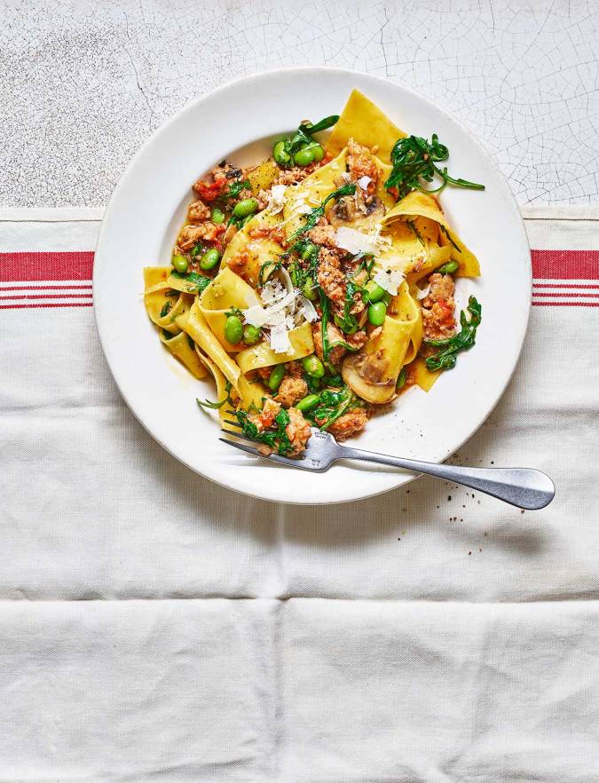 Recipe: Pasta rags with speedy sausage sauce