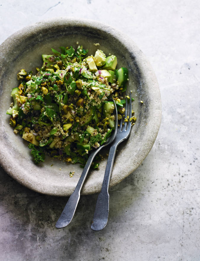 Recipe: Very green quinoa