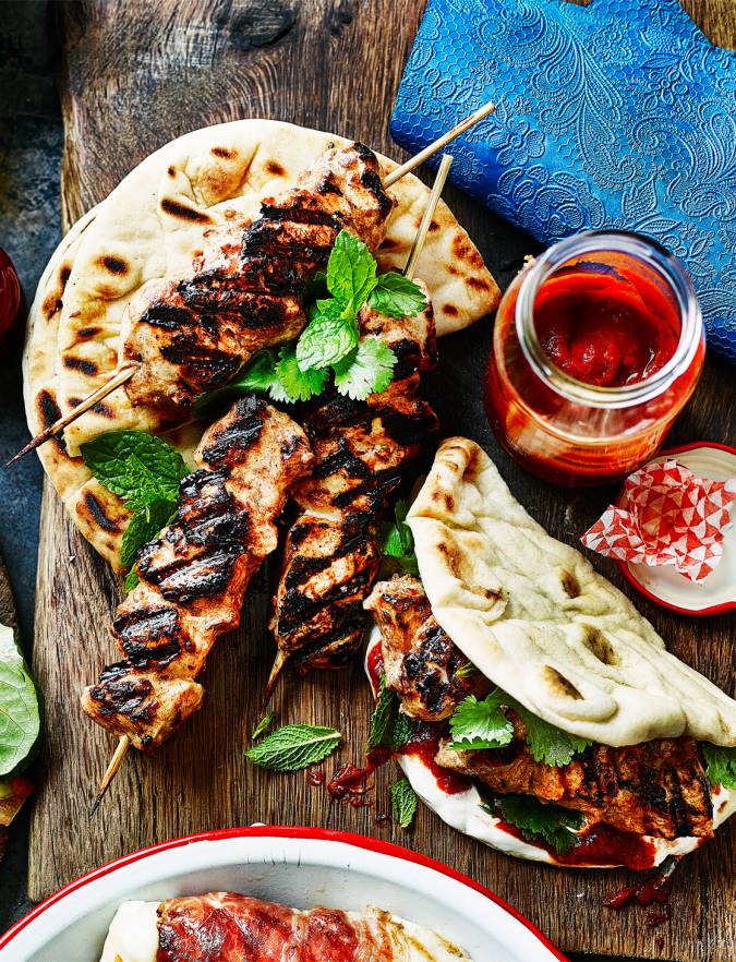 Moroccan chicken flatbreads  Sainsbury's Magazine