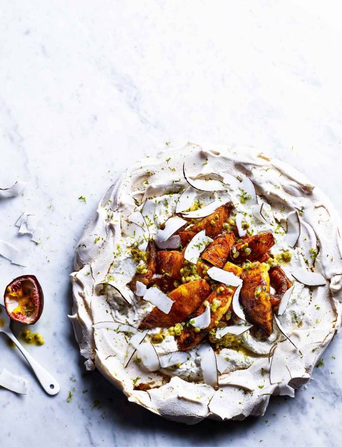 Recipe: Spiced pineapple and coconut pavlova