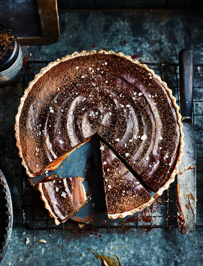 Recipe: Miso butterscotch chocolate tart
